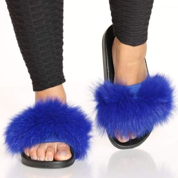 Women’s Fur Ball Fluffy Slippery - Picture 5 of 5